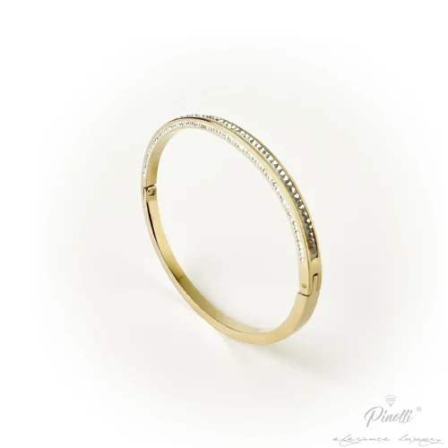 Bratara fixa cu pietre albe