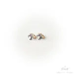Cercei cu piatra swarovski alba