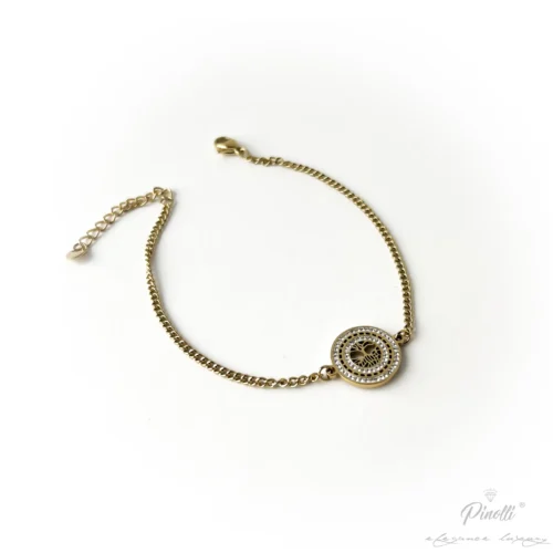 Bratara Tree of Life cu 2 randuri de pietre