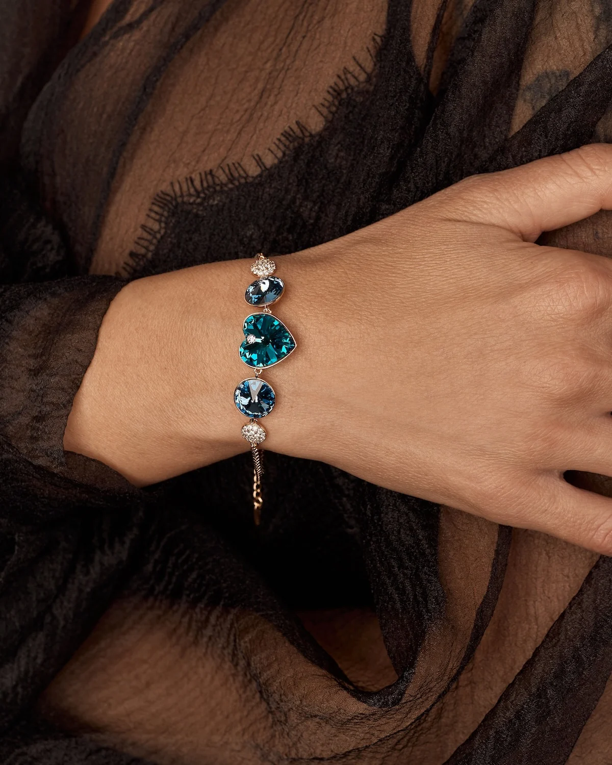 Brățară Amore Blue Luce cu cristale tip swarovski - imagine 5
