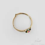 Brățară fixă Amore Prism Gold cu cristal iridescent in forma de inima bijuterie dama Pinolli