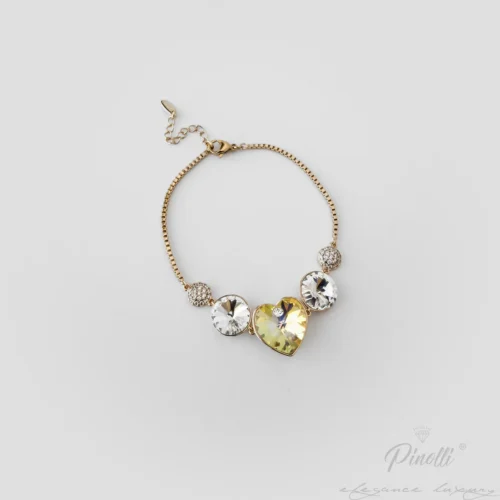 Brățară aurie cu cristale colorate