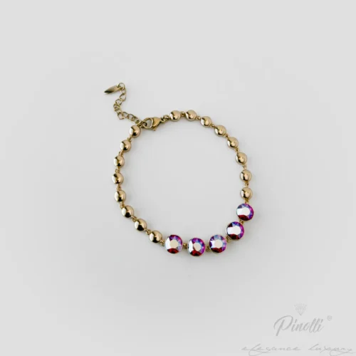 Brățară elegantă cu cristale colorate