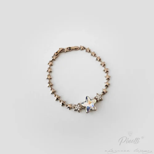 Brățară aurie cu stele și cristal