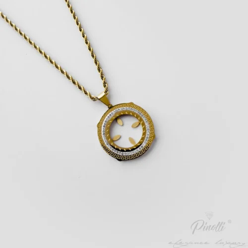 Colier auriu cu pandantiv elegant