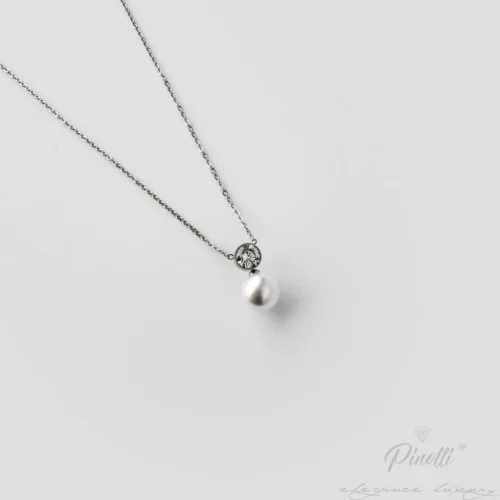 Colier Celeste Perla Silver Crystal elegant dama Pinolli