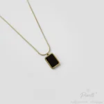 Colier Nero Frame Gold cu onix elegant dama Pinolli
