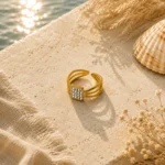 Inel Infinity Crystal Gold Pinolli Detail