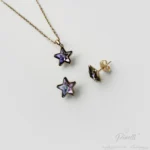 Set colier si cercei Stella Amethyst Oro closeup Pinolli