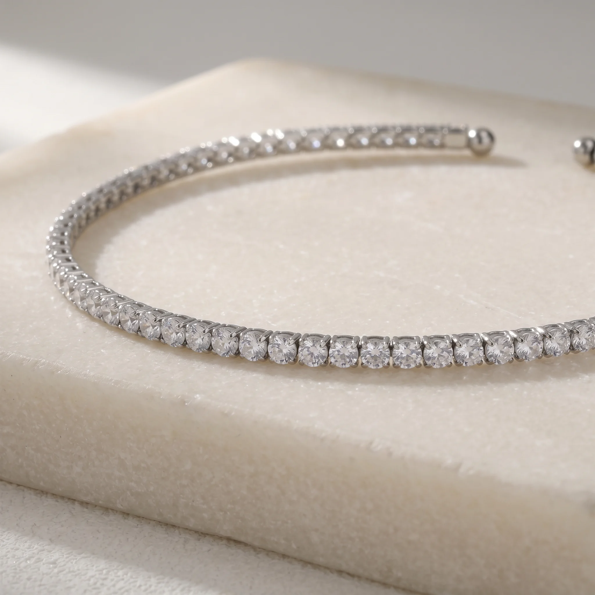 Colier tip Choker Tennis Riviera Silver Product Detail