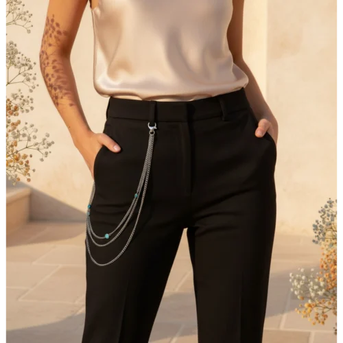 Lanț pentru pantaloni Azzurro Layer Silver Model Left