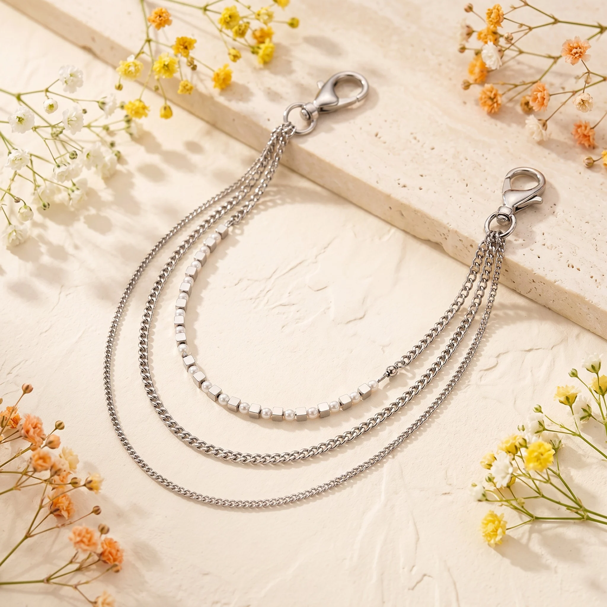 Lanț pentru pantaloni Cristallo Trio Silver Product