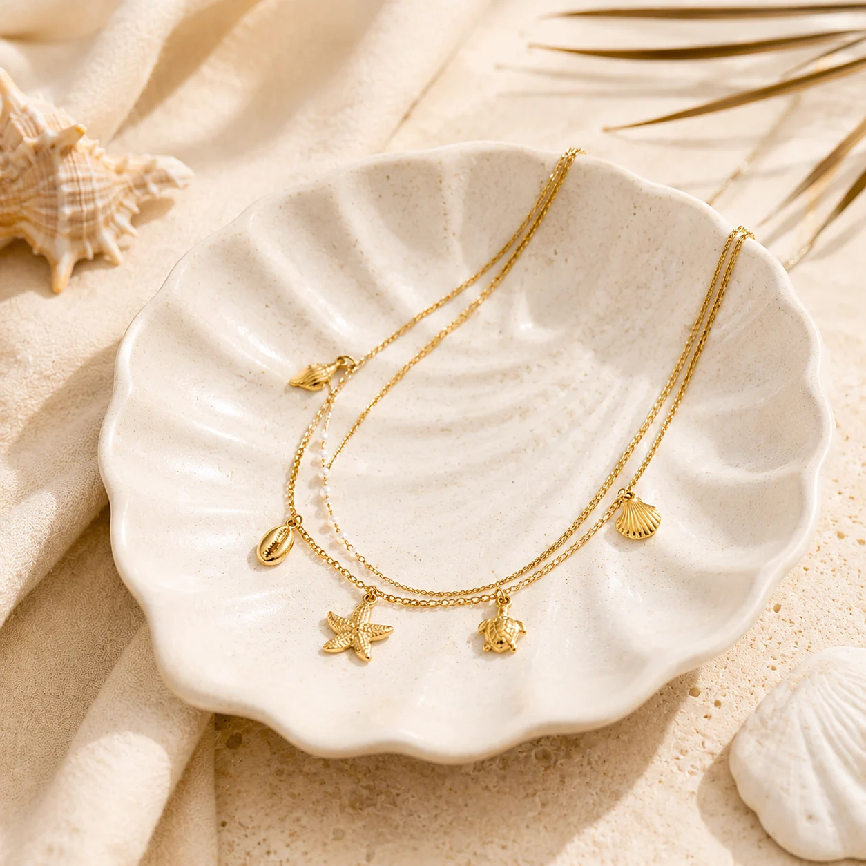 Lant de talie Ocean Pearls Gold Detail