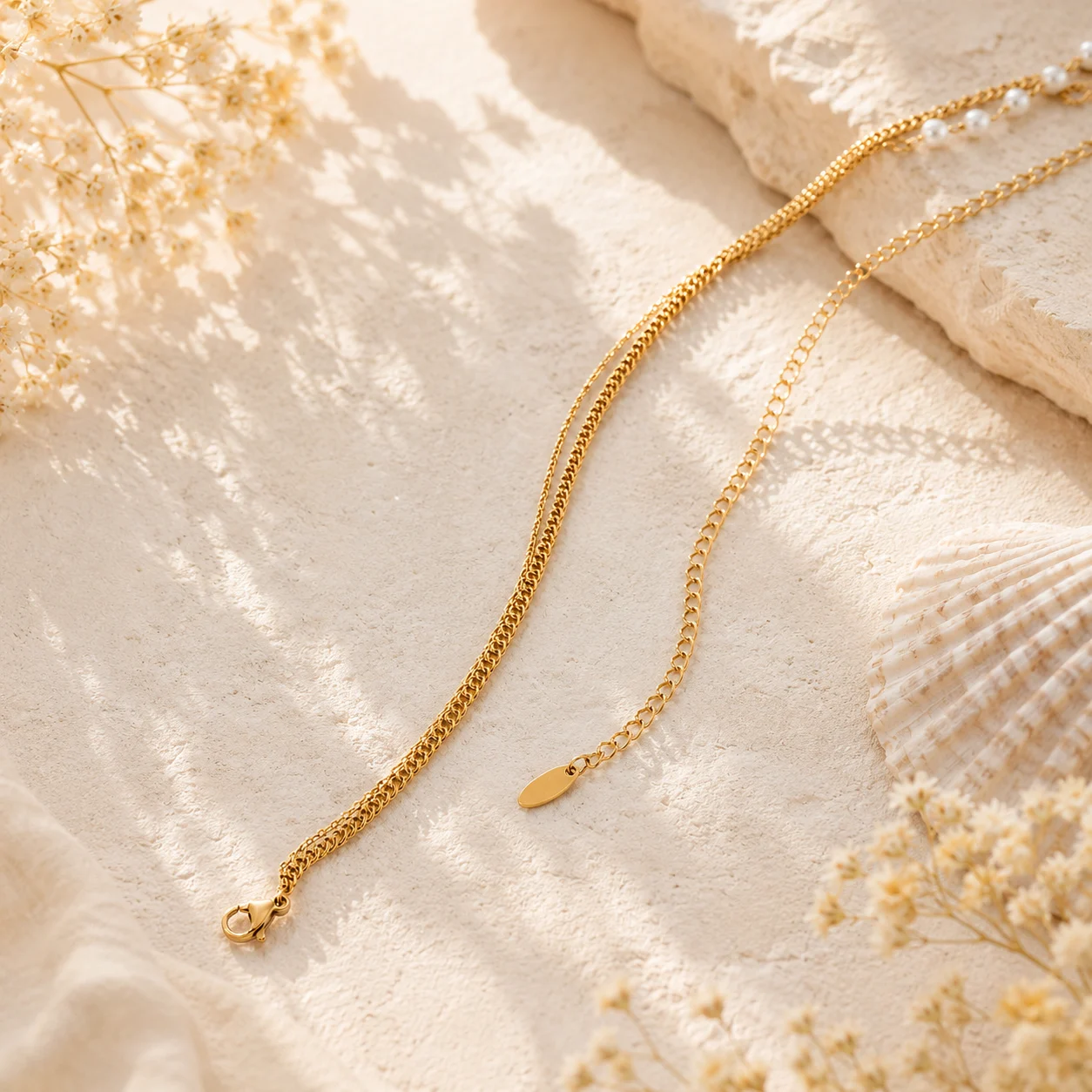 Lant de talie Ocean Pearls Gold Inchizatoare