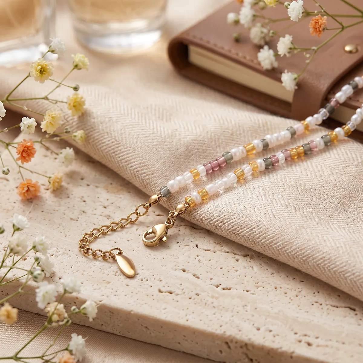 Bratara Amore Pastel auriu 14k cu inima, vedere suplimentara