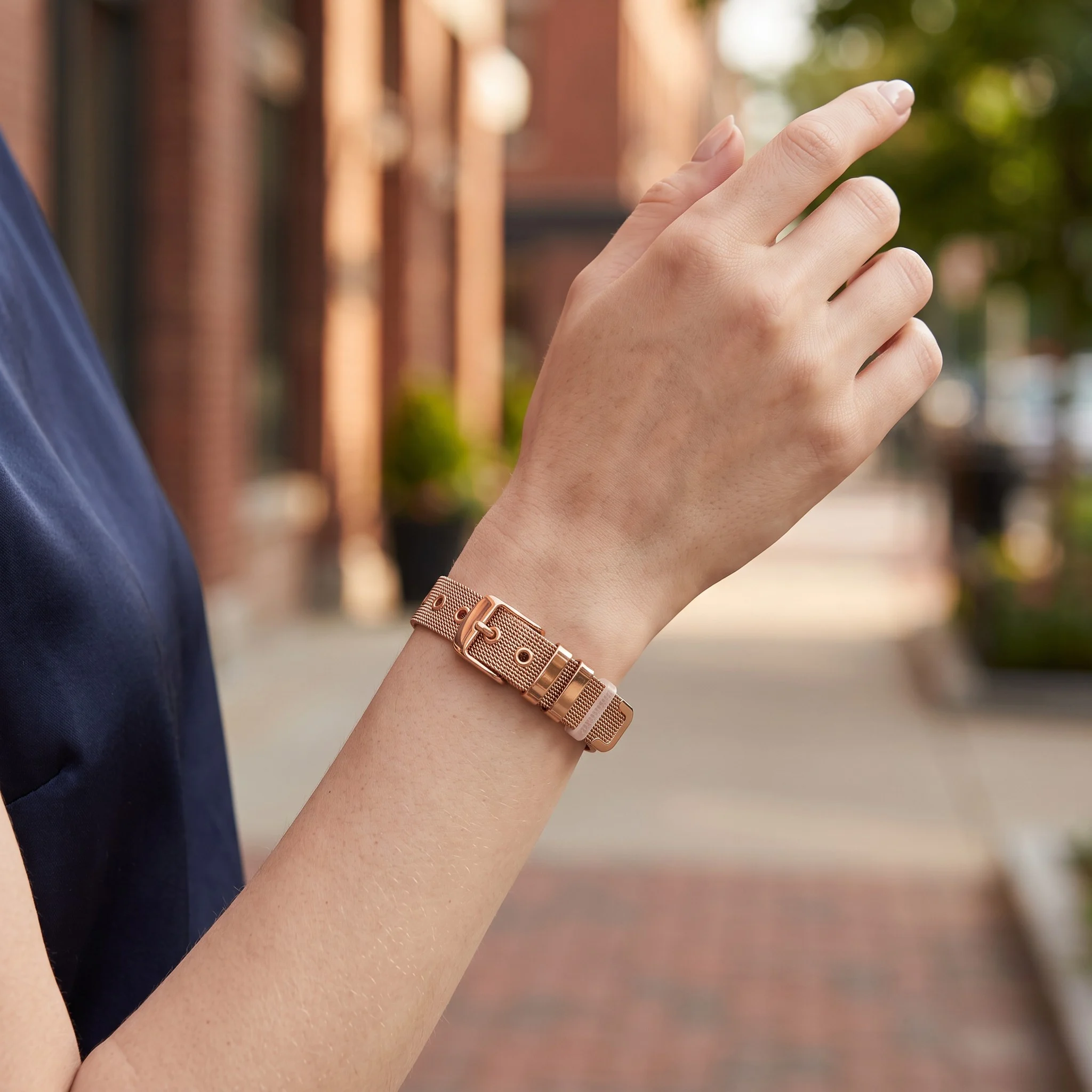 Bratara fixa Fibbia rose gold, vedere suplimentara