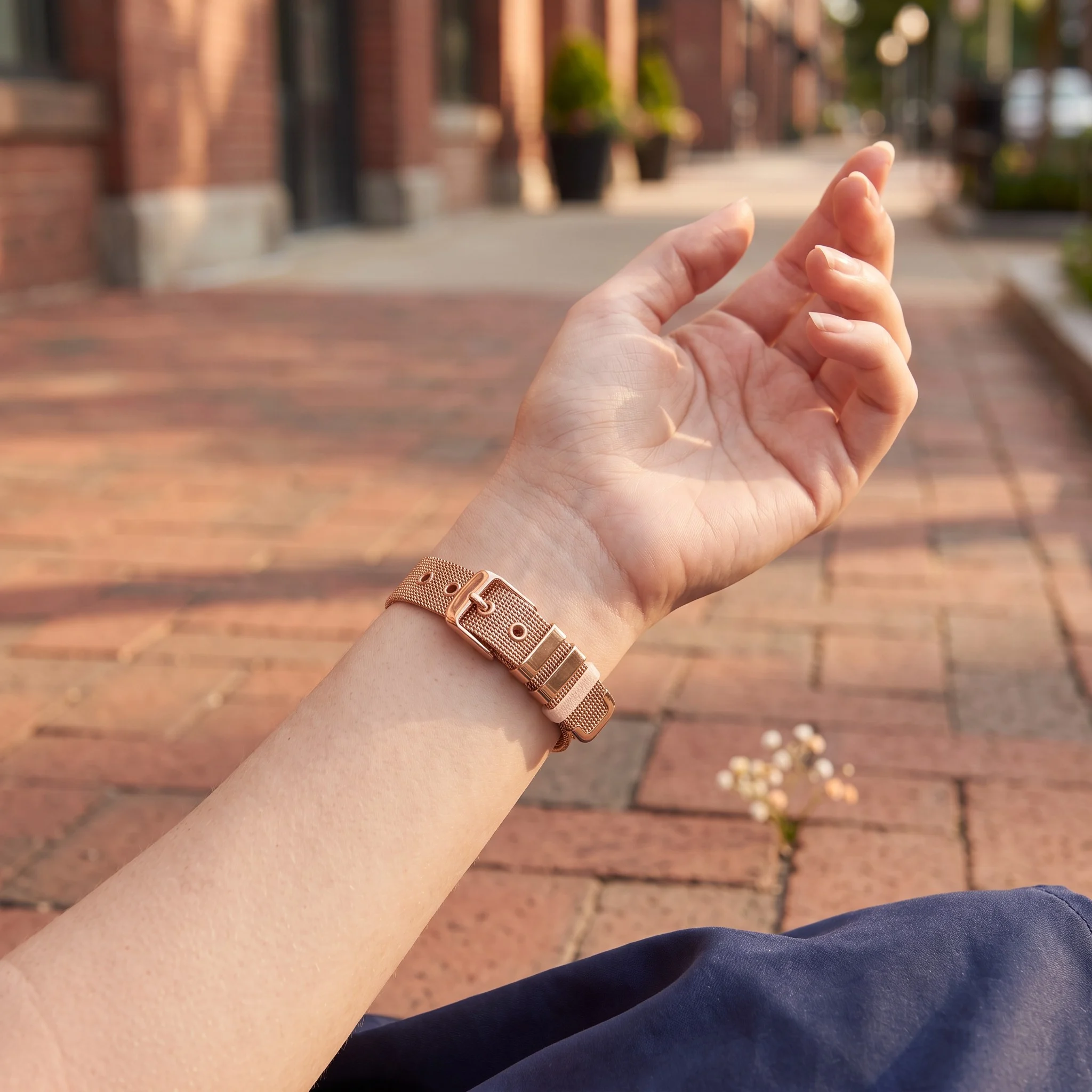 Bratara fixa Fibbia rose gold, vedere suplimentara