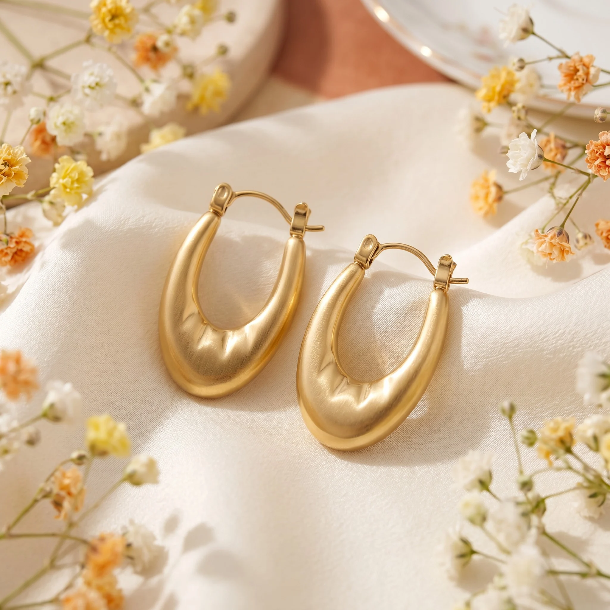Cercei Goccia Bold auriu 14k forma picatura, vedere suplimentara