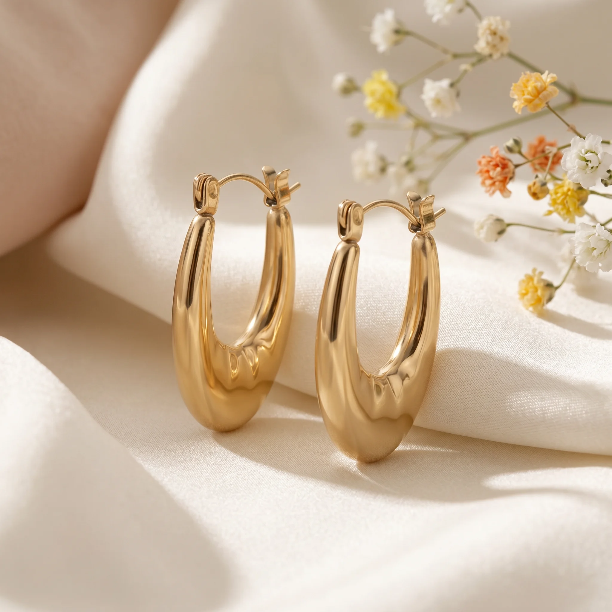 Cercei Goccia Bold auriu 14k forma picatura, vedere suplimentara