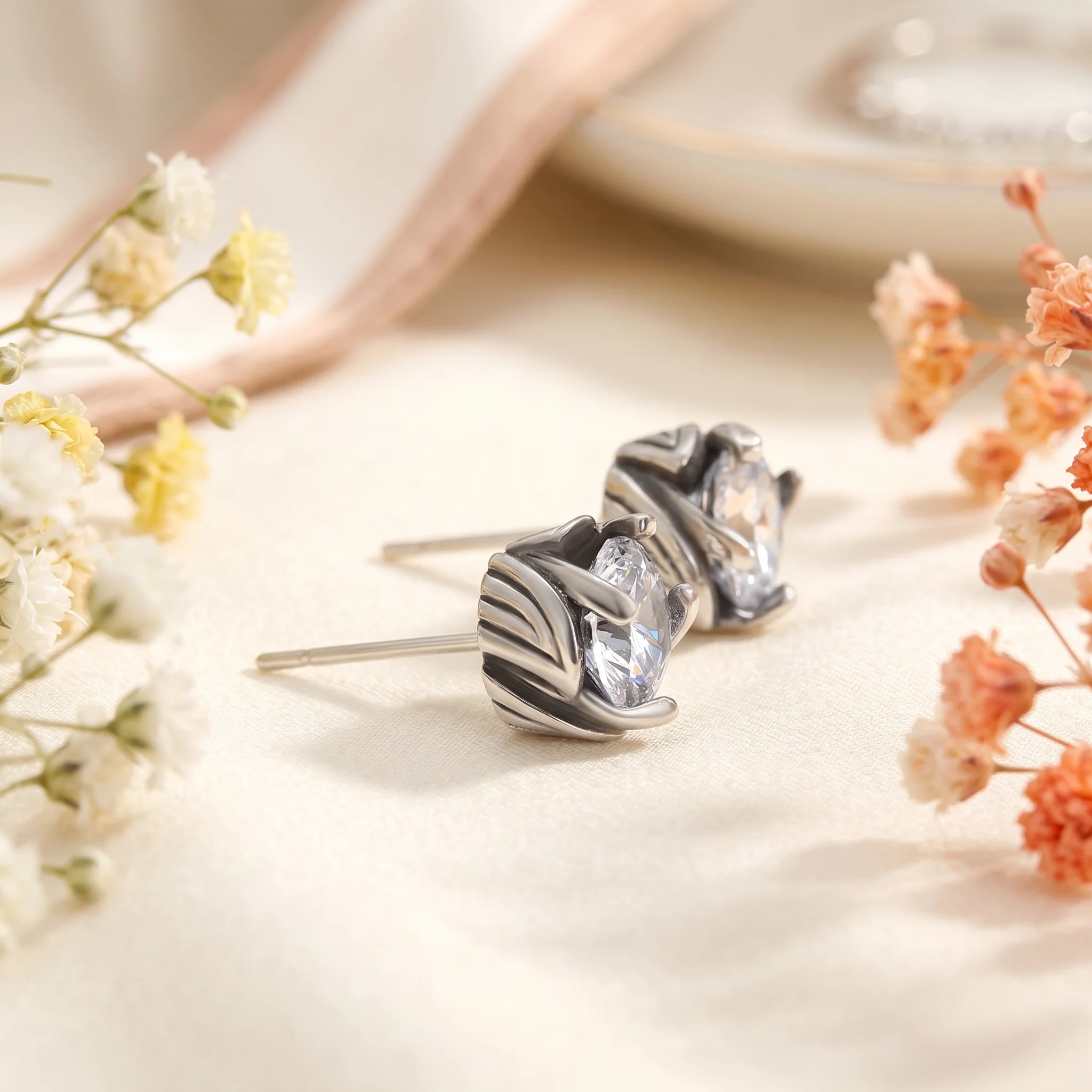 Cercei Luce Crystal Silver - imagine 6