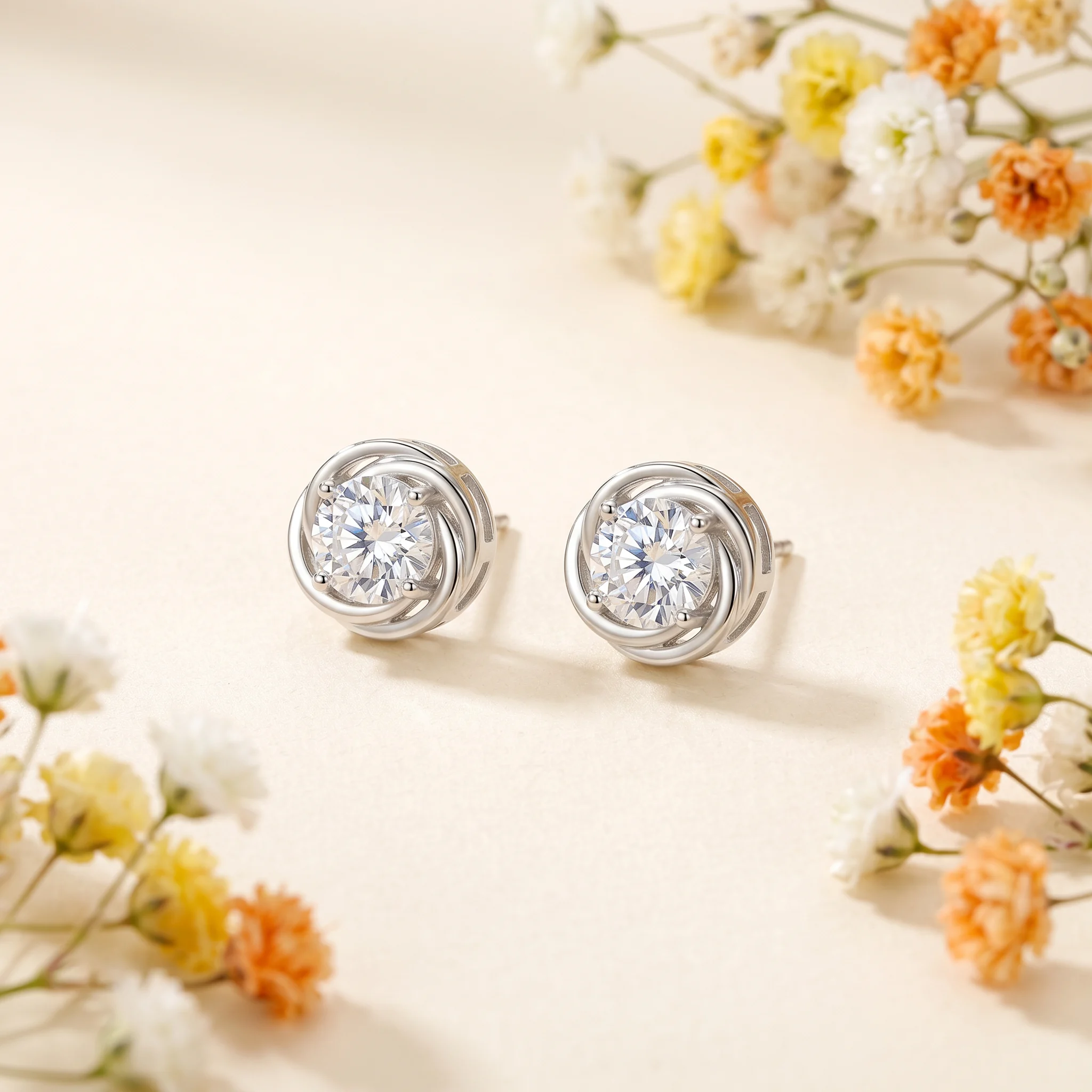 Cercei Luce Crystal Silver - imagine 5