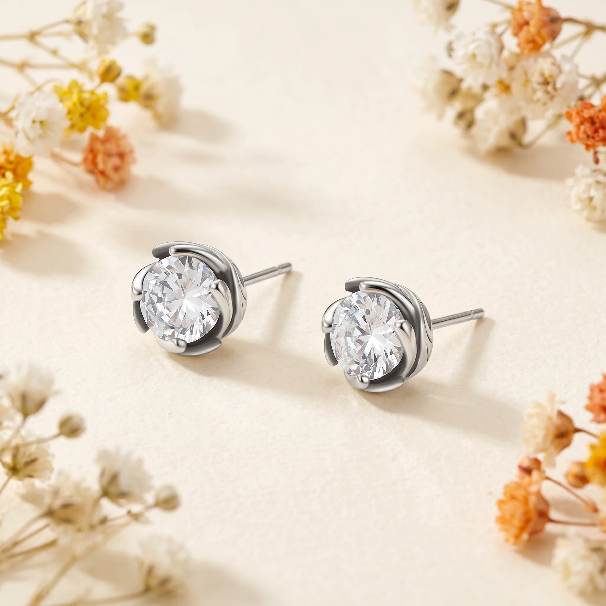 Cercei Luce Crystal Silver