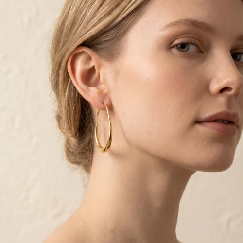 Cercei Luna Drop Gold bijuterie dama Pinolli