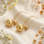 Cercei Sfera Line auriu 14k